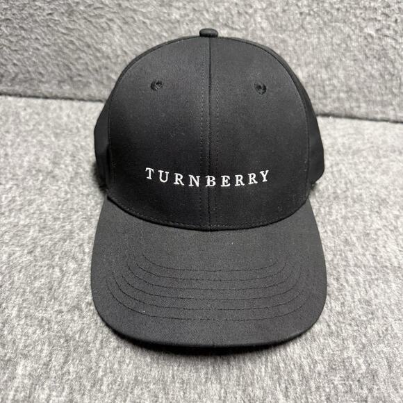 Turnberry Strapback Golf Hat Black One Size Adjustable Continental Baseball Cap - Picture 1 of 3